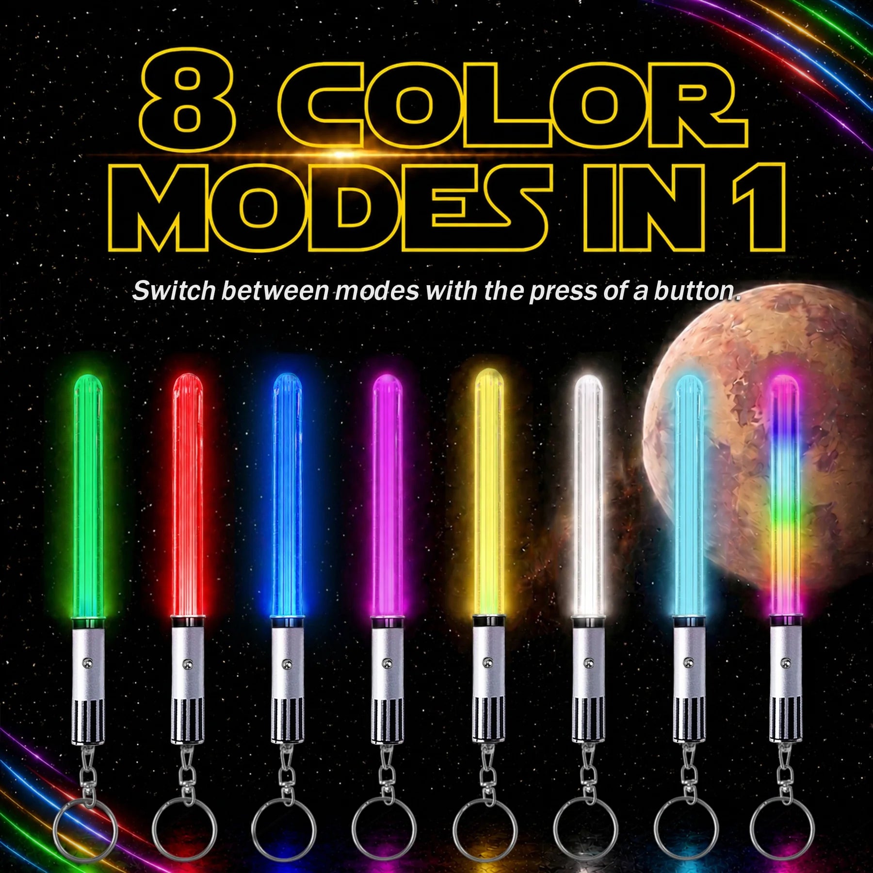 Pocket Saber eight color modes