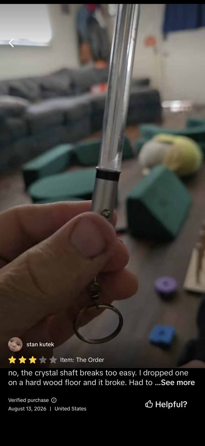 Customer-submitted Pocket Saber photo